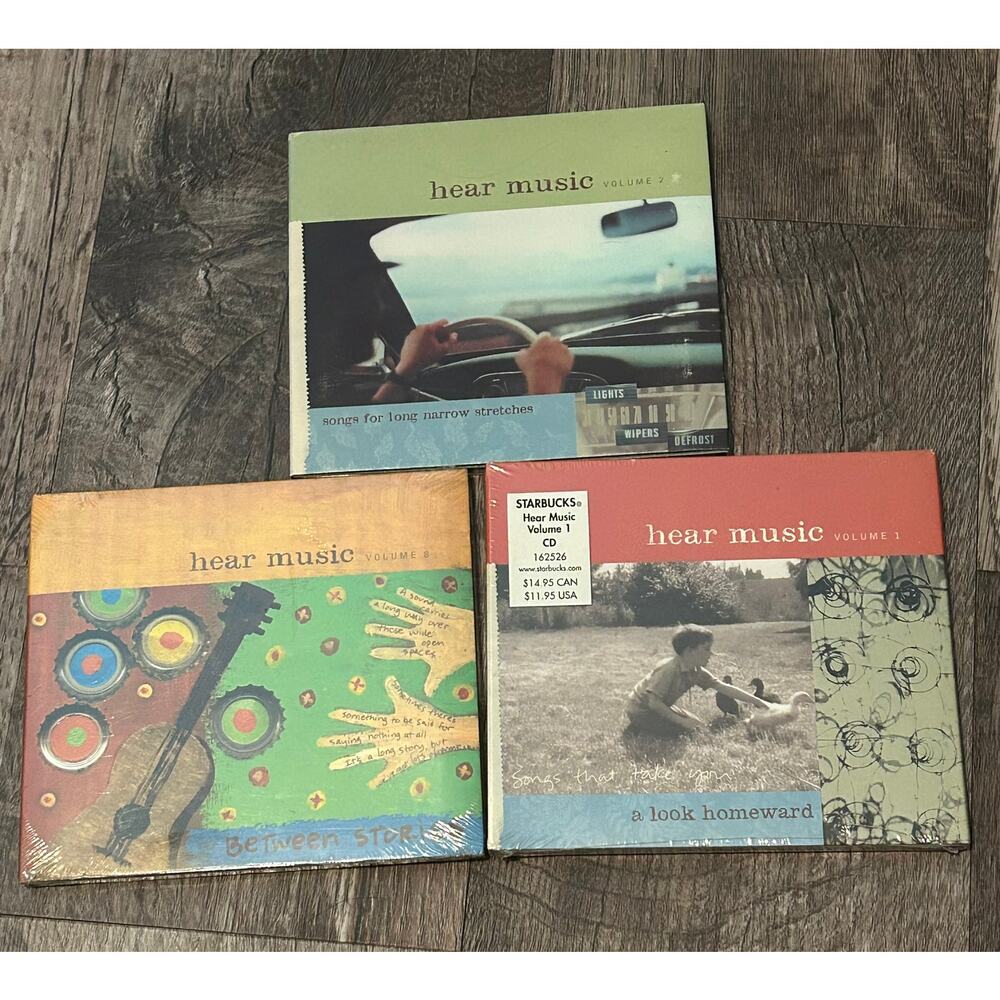 Lot of 3 Starbucks Hear Music CD's, Volumes 1 & 6 (both brand new) & Vol. 2
